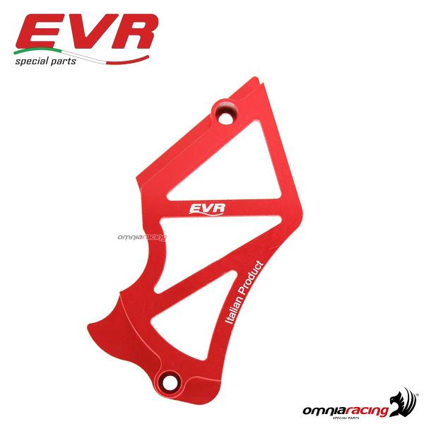 EVR protezione carter coperchio pignone alluminio rosso per Ducati a secco