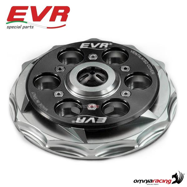EVR spingidisco ventilato progressivo AntiClank silver/nero per frizioni Ducati