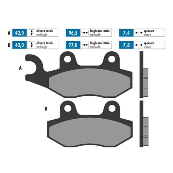 Polini brake pads sintered