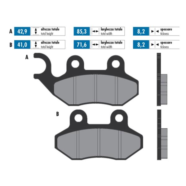 Polini brake pads sintered