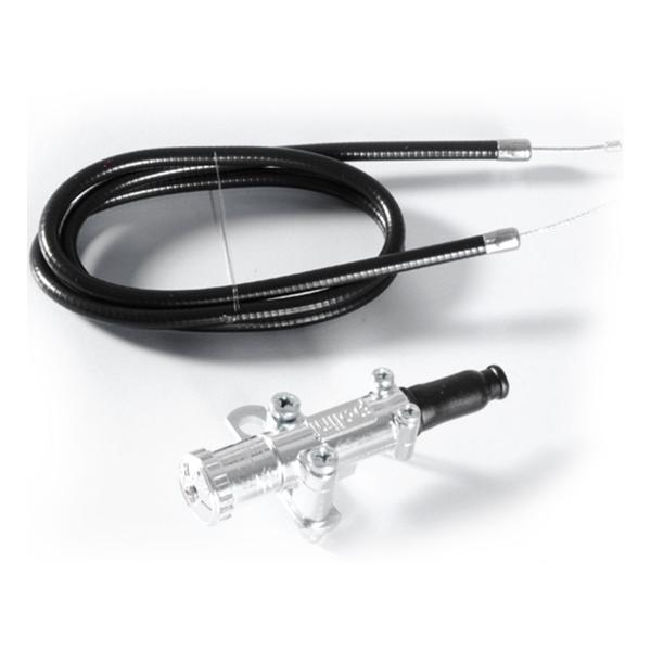 Polini comando starter aria cromato completo di filo