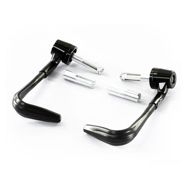 Polini paraleva dx+sx in alluminio e nylon d.12/16 nero