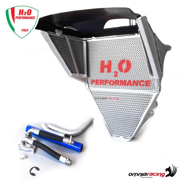 Radiatore acqua maggiorato H2O+kit di montaggio per Yamaha YZF R6 2017>