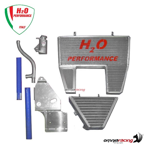 Radiatore acqua maggiorato H2O+kit di montaggio per Ducati 1098/1198/848
