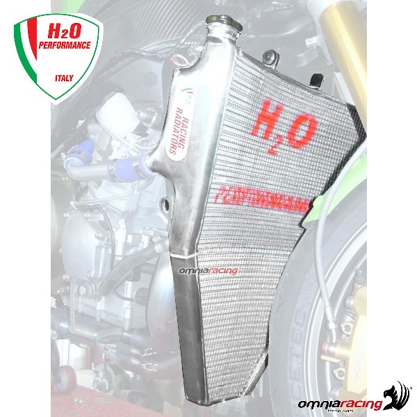 Radiatore acqua maggiorato H2O (Scarico originale) (Leo Vince Trofeo) per Kawasaki ZX6R 2005>2006