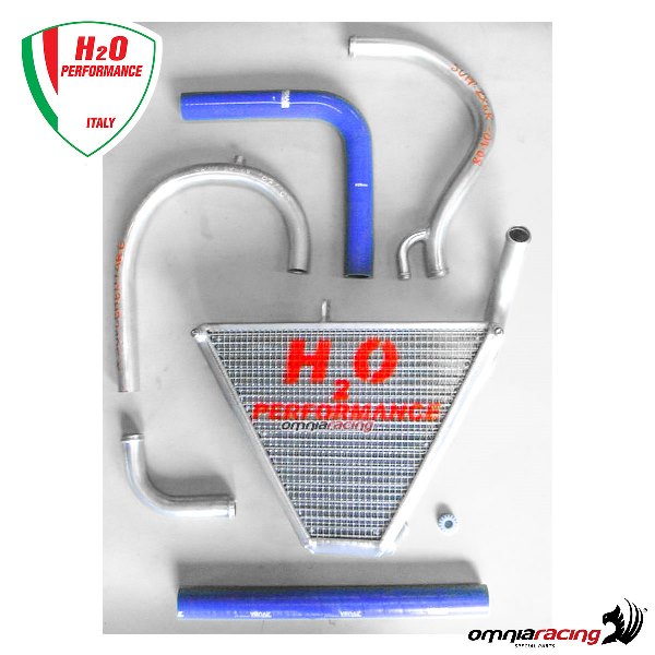 Radiatore acqua addizionale H2O+kit di montaggio per Kawasaki ZX6R 2007>2008