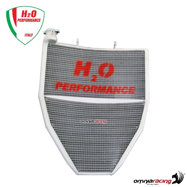 Radiatore acqua maggiorato H2O+kit di montaggio per Kawasaki ZX10R 2011>2013