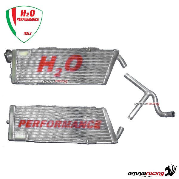 H2O Pair of aluminium oversized water radiators for KTM Supermotard 570