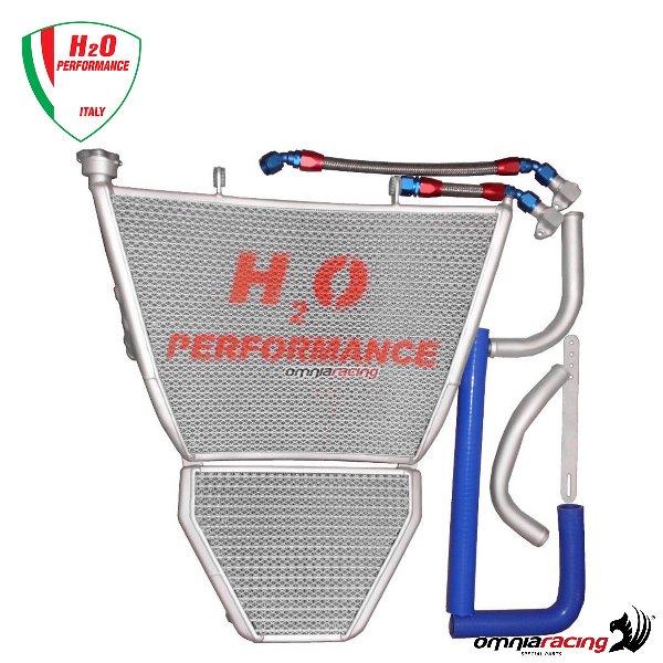 H2O Oversized water + oil radiator + mounting kit for Suzuki GSXR1000 K9/L13