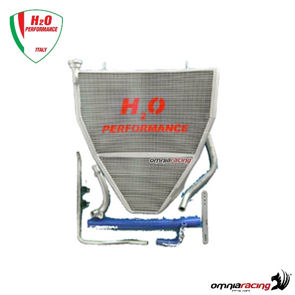 H2O Oversized water radiator + mounting kit for Yamaha YZF R1 2009>2014
