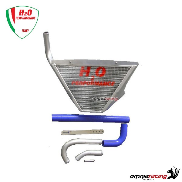 H2O Additional water radiator curved + mounting kit for Yamaha YZF R1 2009>2014