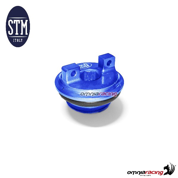 Tappo STM per carico olio motore M22x1,5mm colore blu per Ducati