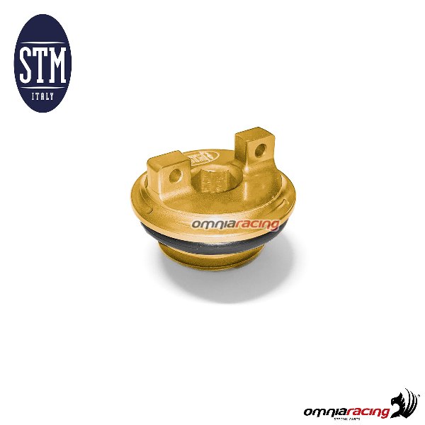 Engine oil plug STM M22x1,5mm gold color for Ducati