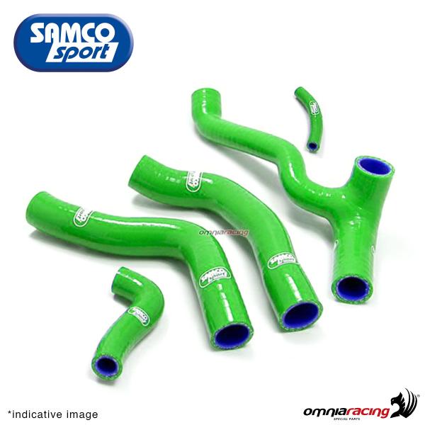 Samco hoses radiator kit color green for Kawasaki Ninja 250R 2008>2012