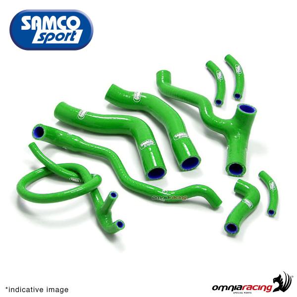 Kit tubi radiatore Samco colore verde per Kawasaki Z1000/R 2014>2018