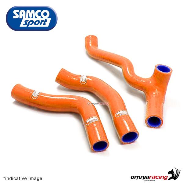 Kit tubi radiatore Samco colore arancio per KTM 125EXC 2003>2007