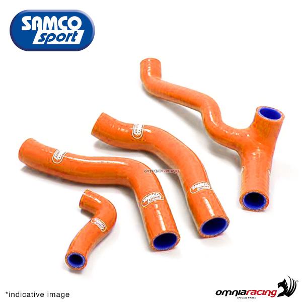 Kit tubi radiatore Samco colore arancio per KTM 390 Duke 2017>2019