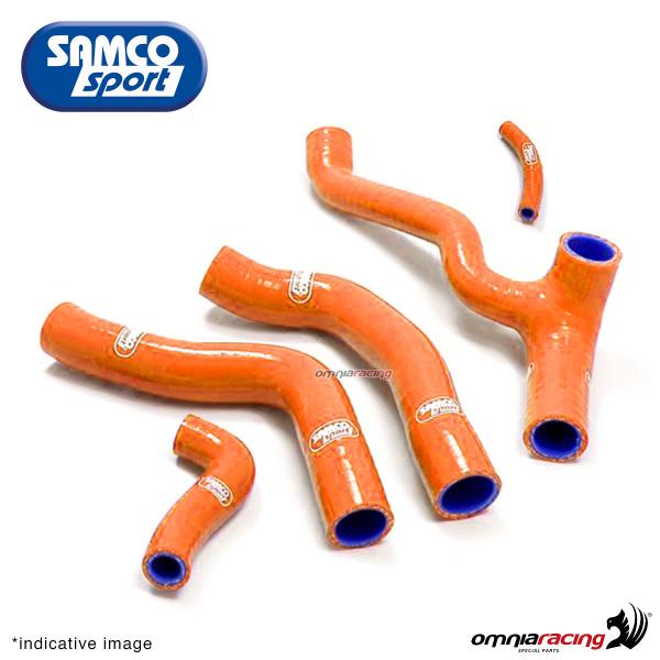Kit tubi radiatore Samco colore arancio per KTM 125EXC 2008>2011