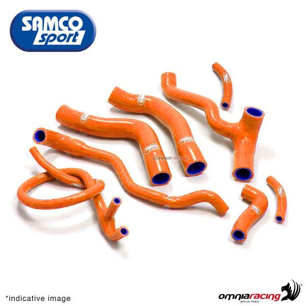 Kit tubi radiatore Samco colore arancio per KTM 390RC 2014>2021