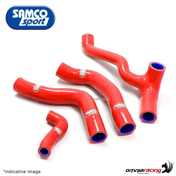 Kit tubi radiatore Samco colore rosso per Beta 300RR/Racing 2T 2013>2019