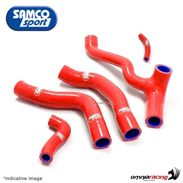 Kit tubi radiatore Samco colore rosso per Aprilia SXV450 2006>2011