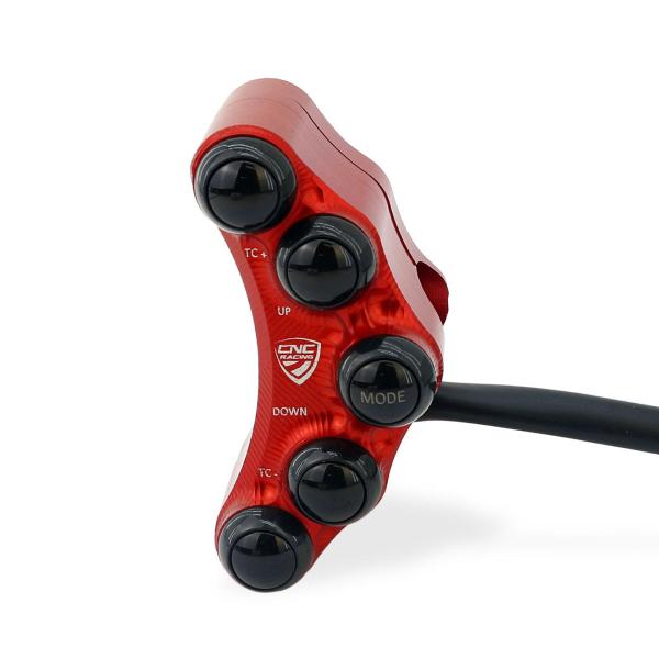 CNC Racing left red handlebar switch Ducati Panigale V4 2018-2024