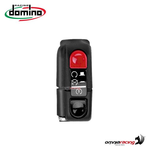 Pulsantiera Domino serie 9A destro universale colore nero