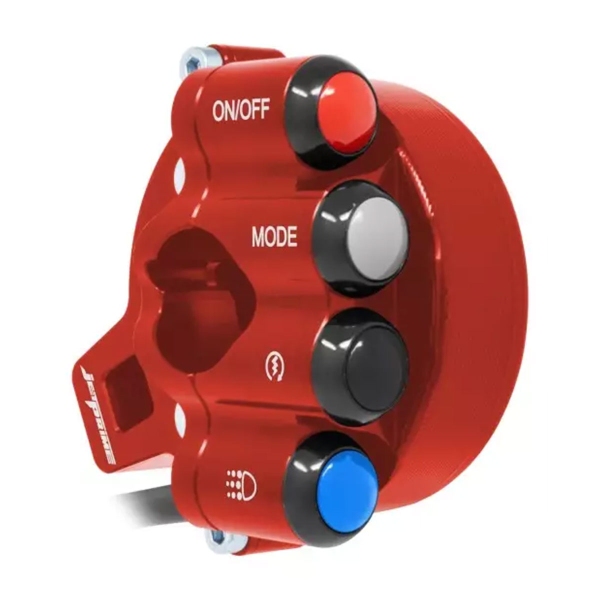 Comando gas con pulsantiera integrata JetPrime Racing Rosso BMW S1000RR 2015-2016