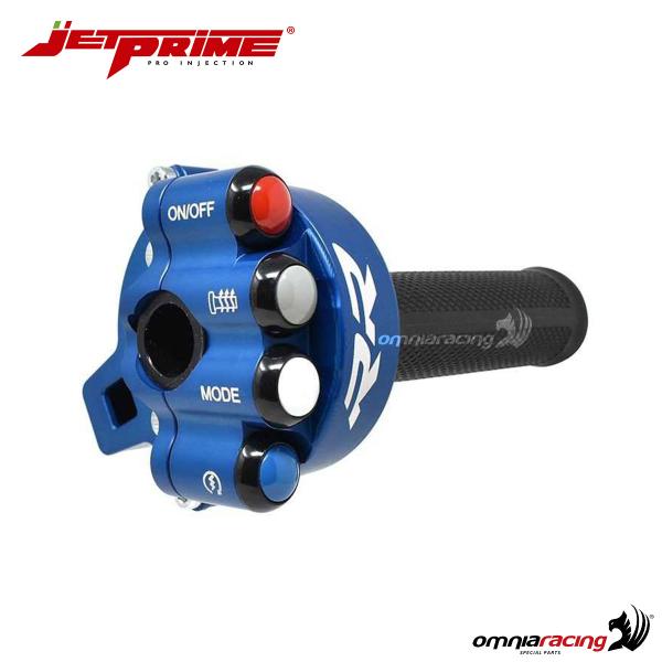 Handlebar switch JetPrime in blue aluminum with throttle control for BMW S1000RR 2019>2022