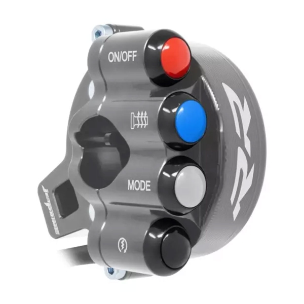 Handlebar switch JetPrime in titanium aluminum with throttle control for BMW S1000RR 2015>2018