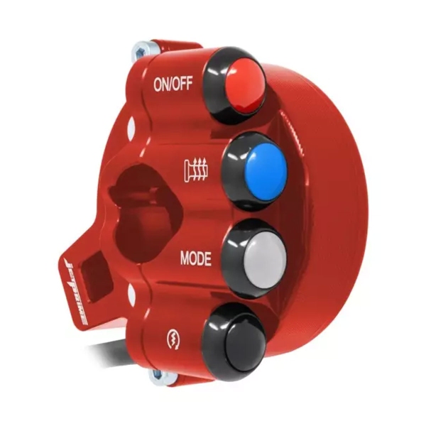 Comando gas con pulsantiera integrata JetPrime Rosso BMW S1000RR 2015-2016