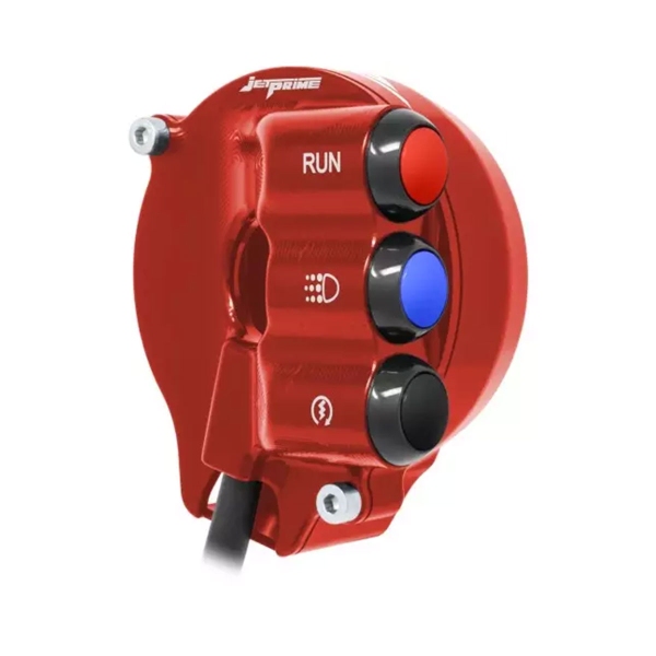 Comando gas con pulsantiera integrata JetPrime Rosso Aprilia RSV4 Factory 1100 2020