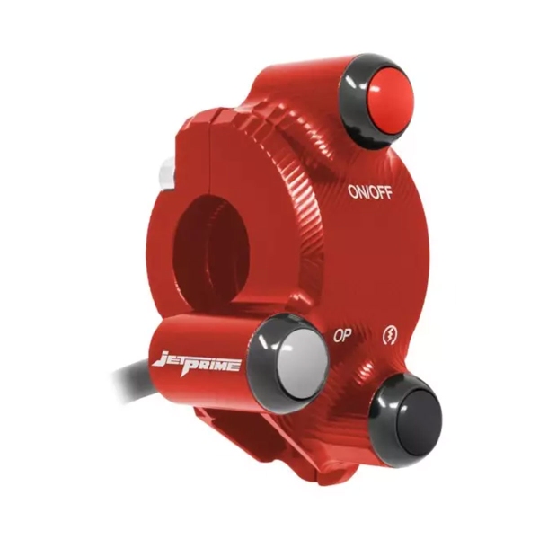 Comando gas con pulsantiera integrata JetPrime Rosso Ducati Hypermotard 939/SP 2016-2019
