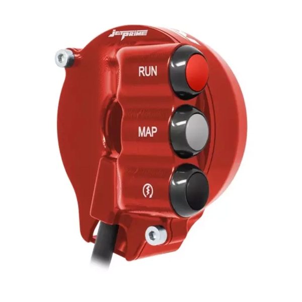 Comando gas con pulsantiera integrata JetPrime Rosso Aprilia RS660 2020-2024