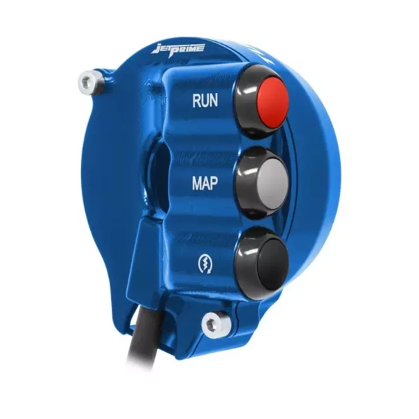 Comando gas con pulsantiera integrata JetPrime Blu Aprilia Tuono V4/RR/RF/Factory 1100 2021-2024