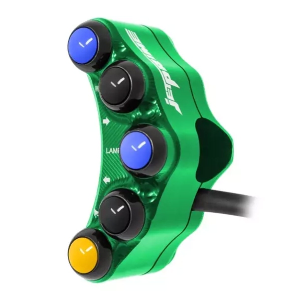 JetPrime Road Left Green handlebar switch Kawasaki Ninja 400 2018-2024