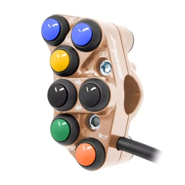 JetPrime Road Left Copper handlebar switch Triumph Street Triple 765 R 2017-2019