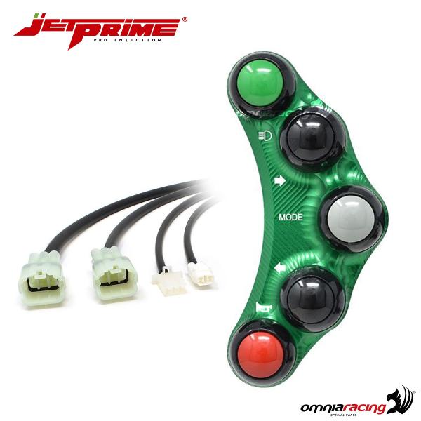JetPrime Road Left Green handlebar switch Kawasaki Ninja ZX6R 2019-2023