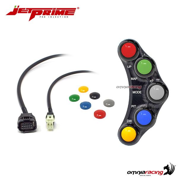 Pulsantiera JetPrime plug&play RACE 5 tasti lato sinistro per Yamaha YZF R1 2020>