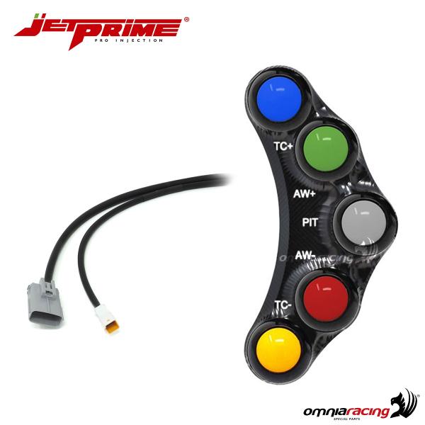 Pulsantiera JetPrime plug&play RACE 9 tasti lato sinistro per Aprilia RSV4 1100 2021>
