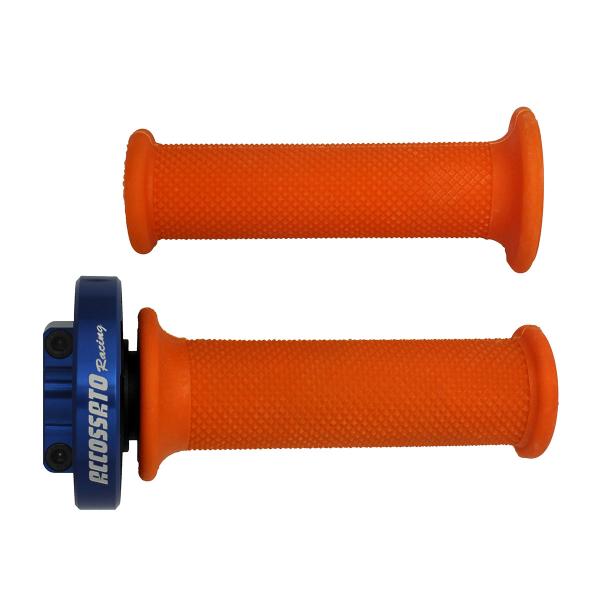 Comando gas rapido Accossato blu manopole arancioni