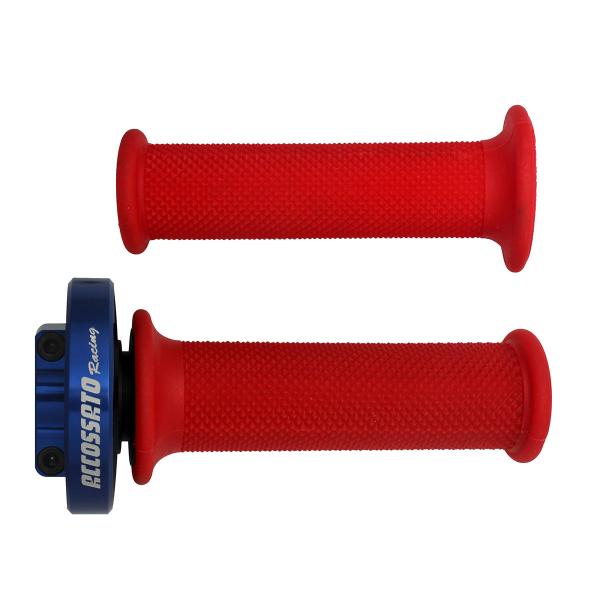 Comando gas rapido Accossato blu manopole rosse