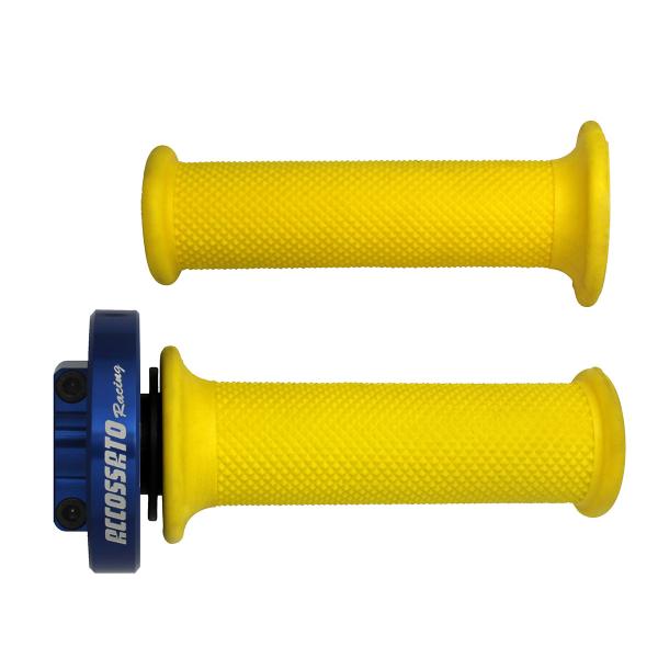 Comando gas rapido Accossato blu manopole oro