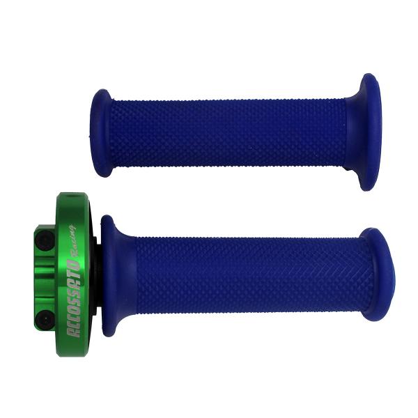 Comando gas rapido Accossato verde manopole blu