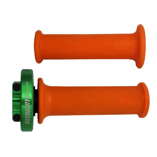 Comando gas rapido Accossato verde manopole arancioni