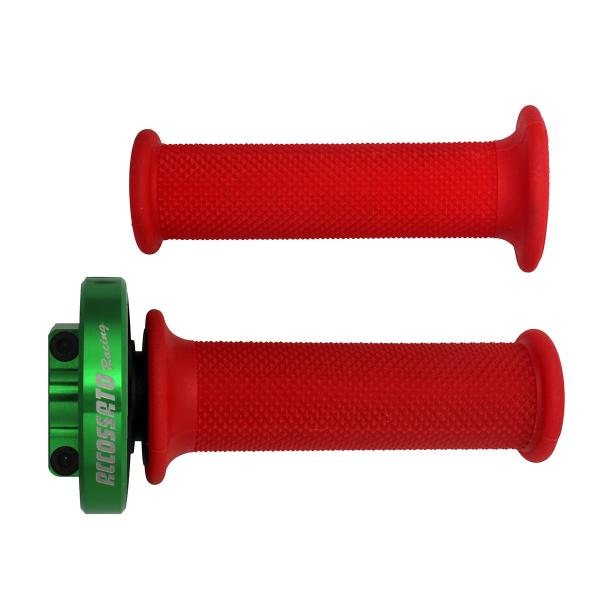 Comando gas rapido Accossato verde manopole rosse