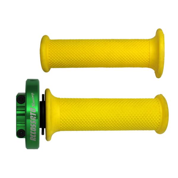 Comando gas rapido Accossato verde manopole oro