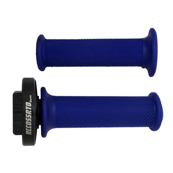 Accossato black quick throttle control grips blue