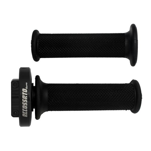 Comando gas rapido Accossato nero manopole nere