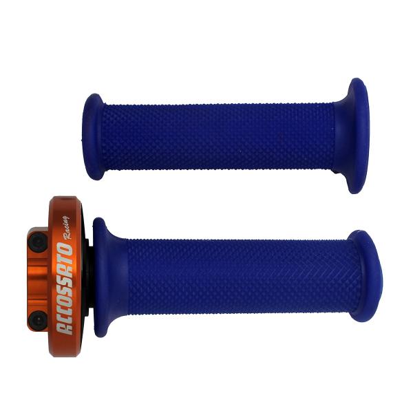 Comando gas rapido Accossato arancione manopole blu